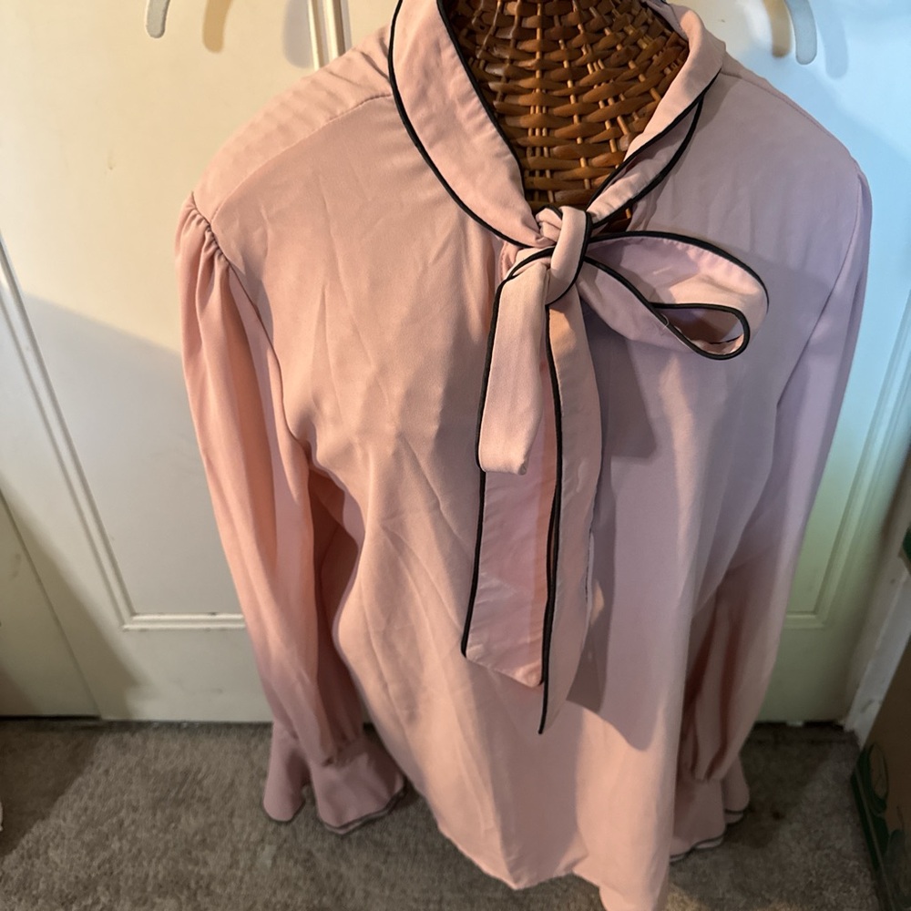 Pink Bow-Tie Blouse